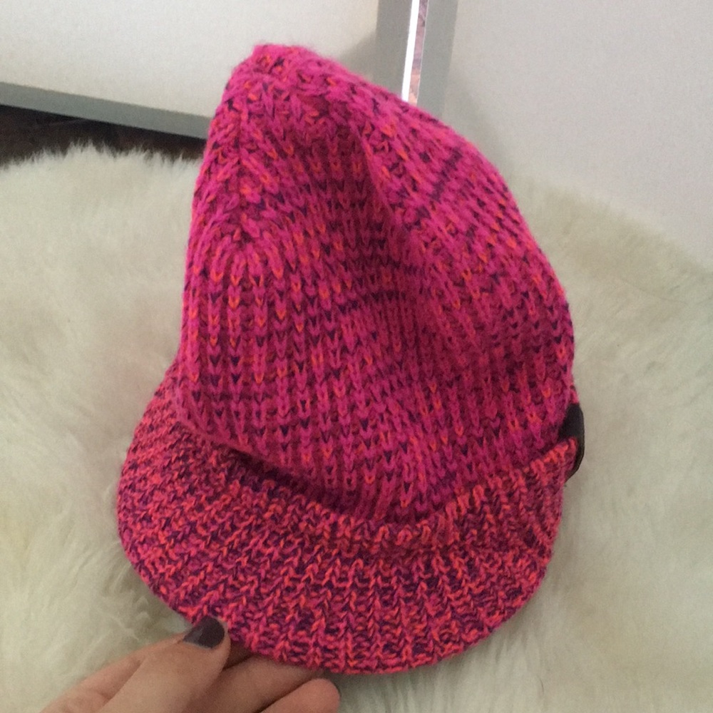 Hot pink North Face cap